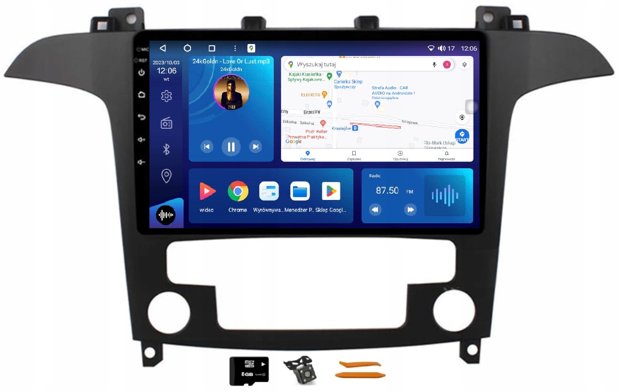 Radio Android Navigace Qled Carplay Lte Gps Dsp Ford S-max 1 06-13