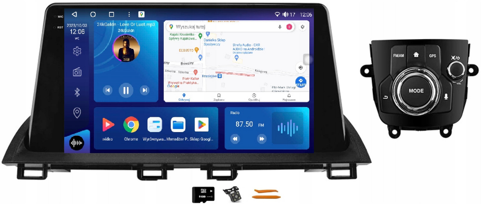 Radio Android Navigace Qled 2K Carplay Lte Gps Dsp 128GB Mazda 3 13-18