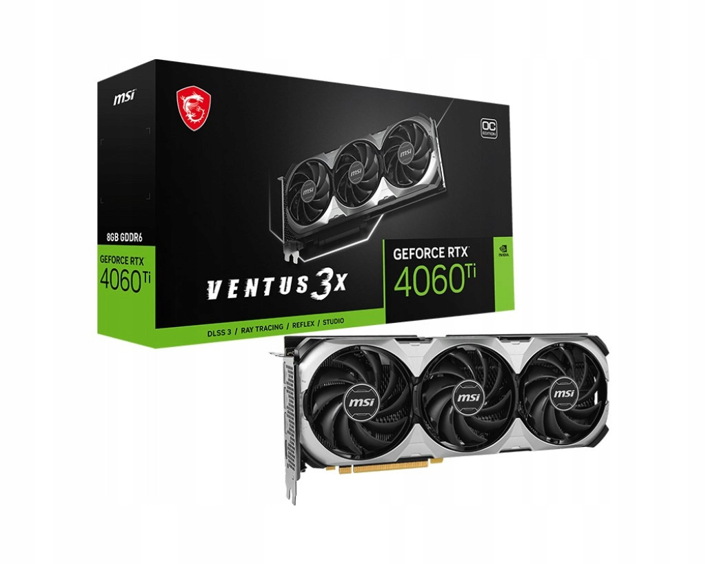Grafická karta. Msi GeForce Rtx 4060 Ti Ventus 3X E 8G