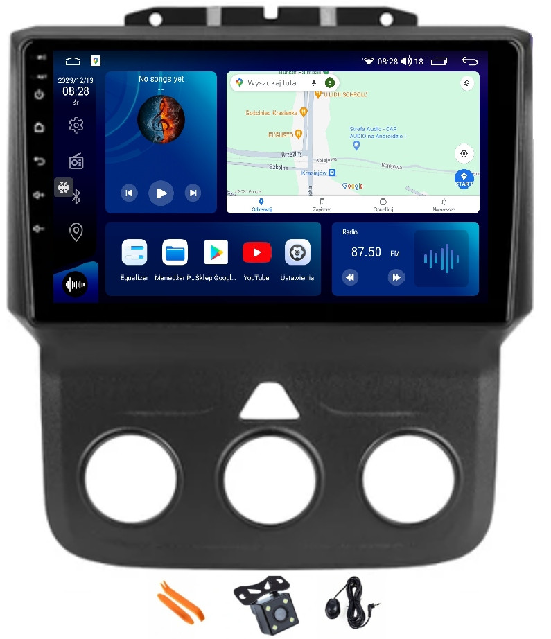 Radio Android Navigace VQ230 Qled Carplay Lte Gps Dsp Dodge Ram 4 13-19