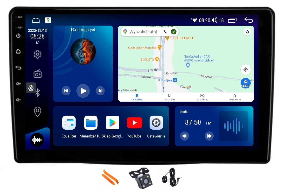 Radio Android Navigace 256GB Qled Carplay Fiat 500 II 2 500L 500C 15-23