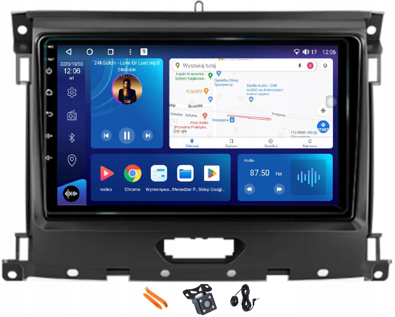 Radio Android Navigace Qled Carplay Lte Dsp Gps Ford Ranger 15-22