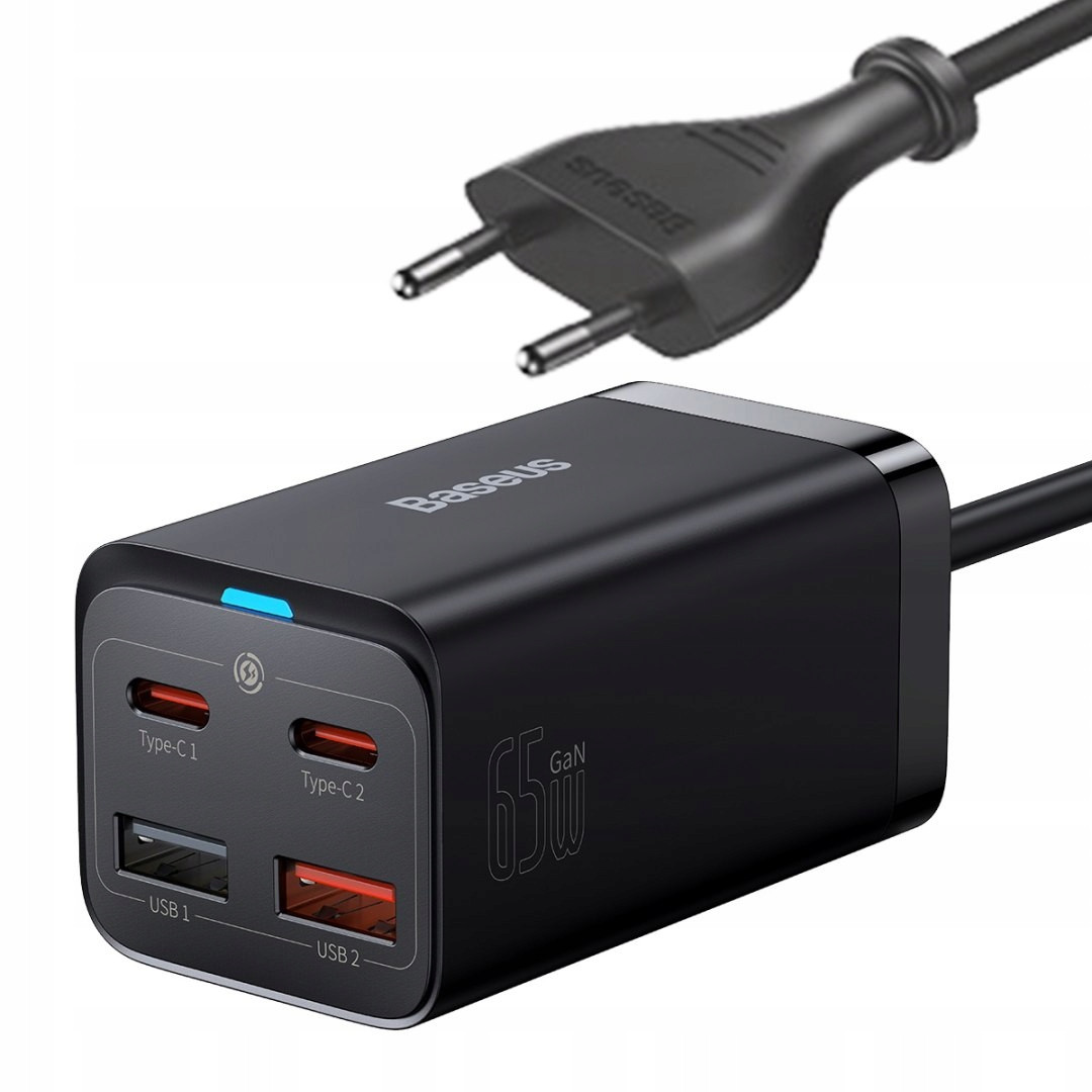 Rychlonabíječka do sítě GaN3 Pro 2x Usb-c 2x Usb 65W Pd Qc Usb- kabel