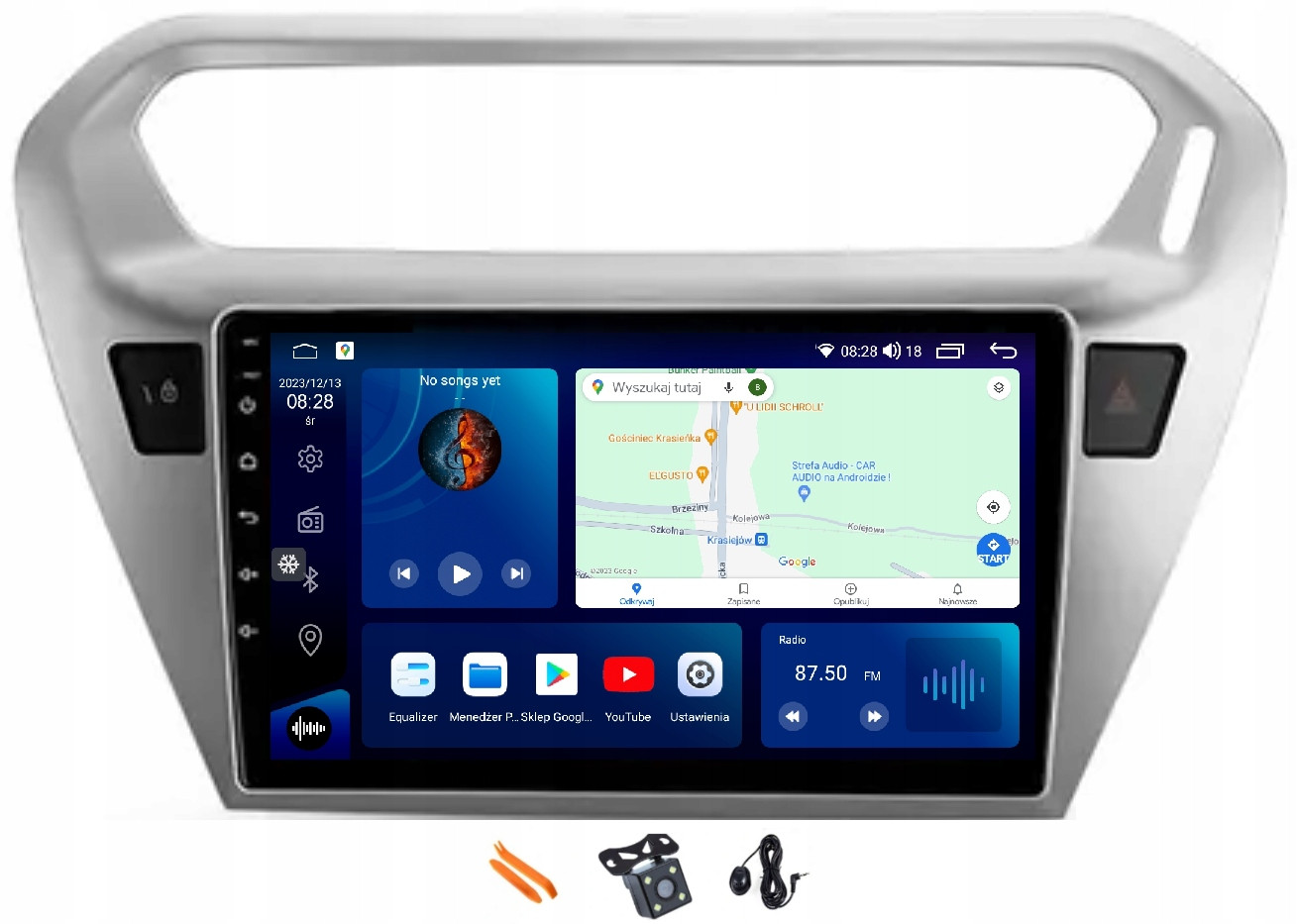 Radio Android Navigace Qled Carplay Lte Peugeot 301 Citroen Celysee 12-16