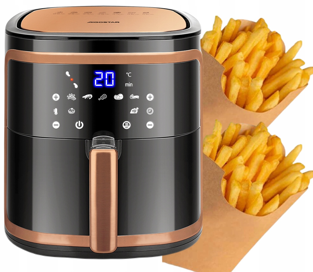 Fritéza bez tuku Zlatá Air Fryer 1900W objem 7L Hranolky Mieso