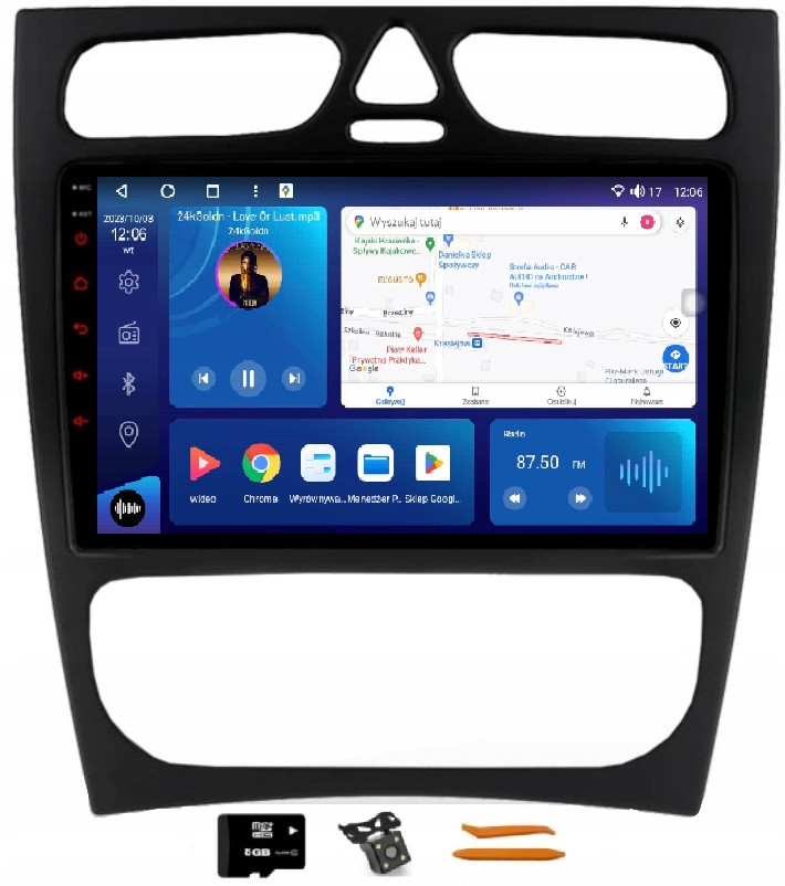 Radio Android Navigace Qled Carplay Mercedes C W203 00-04 G W463 98-06