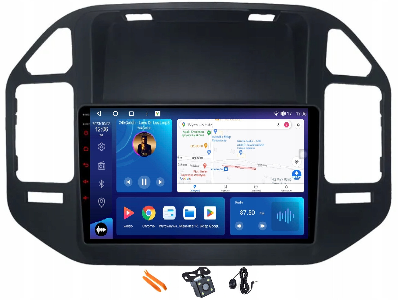 Radio Android Navigace Qled Carplay Mitsubishi Pajero V60 V68 V73 99-06