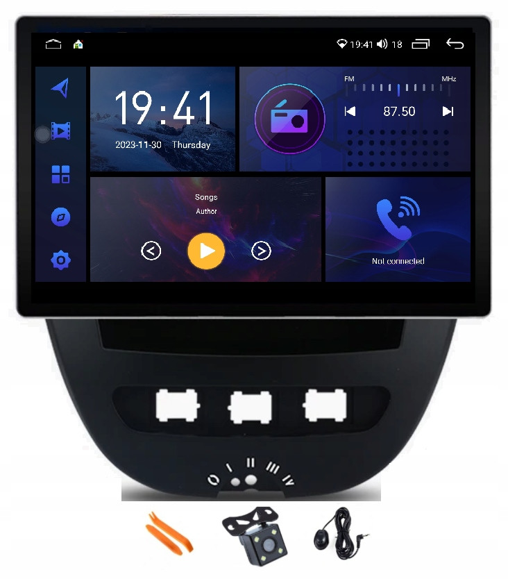 Android Rádio Navigace Qled 4+64GB Dsp Apple Carplay Citroen C1 1 A 05-14