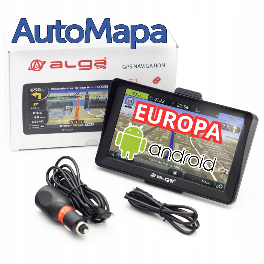 Gps navigace Alga A7A Android AutoMapa Evropa s licencí na 428dní