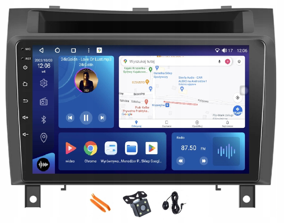 Radio Android Navigace VQ230 +qled Carplay Lte Mercedes Slk II R171 04-12