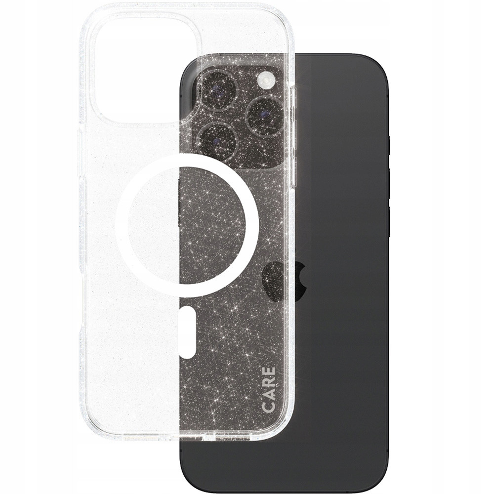 Pouzdro třpytivé PanzerGlass pro iPhone 16 Pro Max, pro MagSafe, pancéřové case