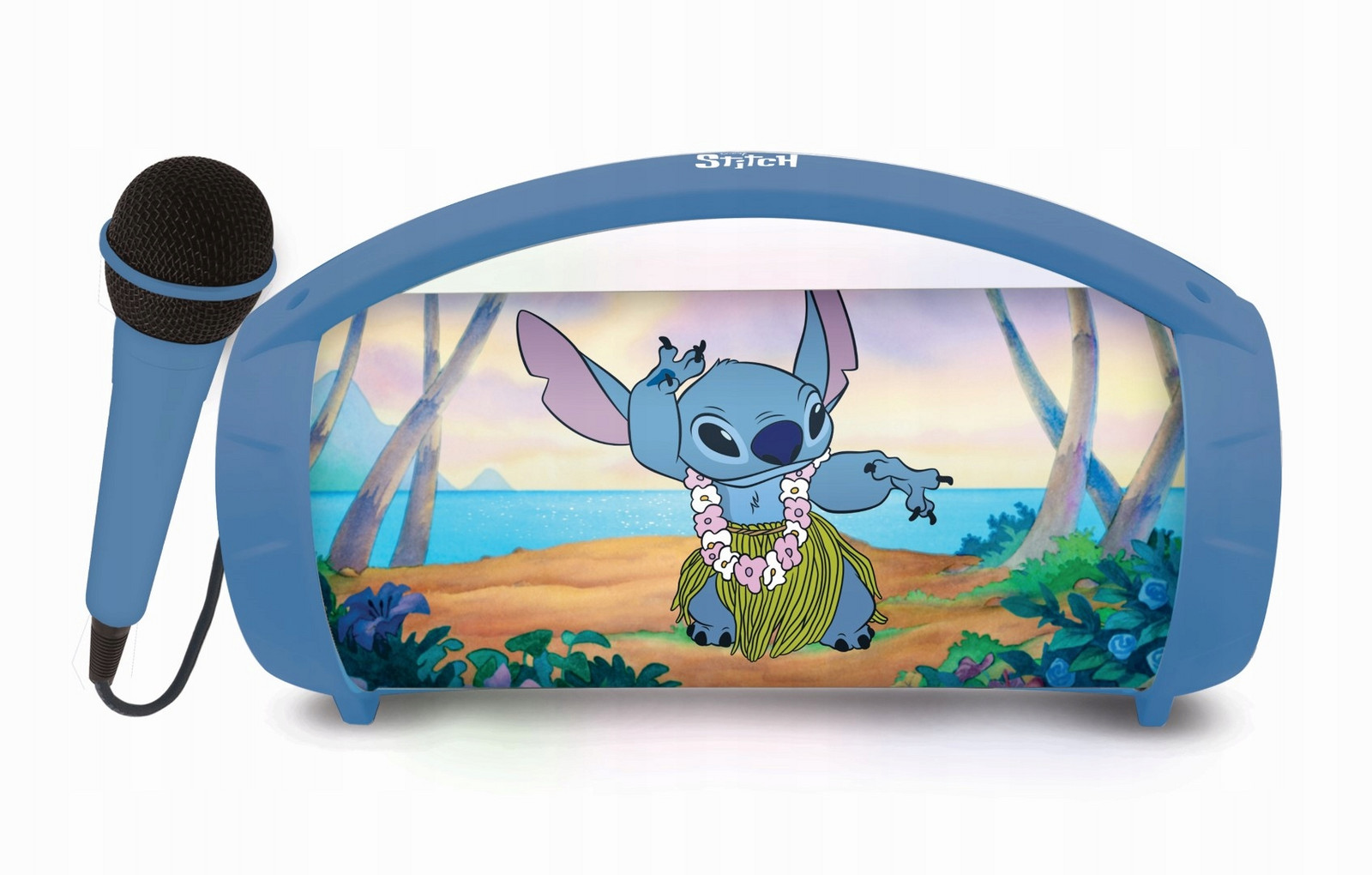 Disney Stitch mobilní bluetooth reproduktor s karaoke mikrofonem