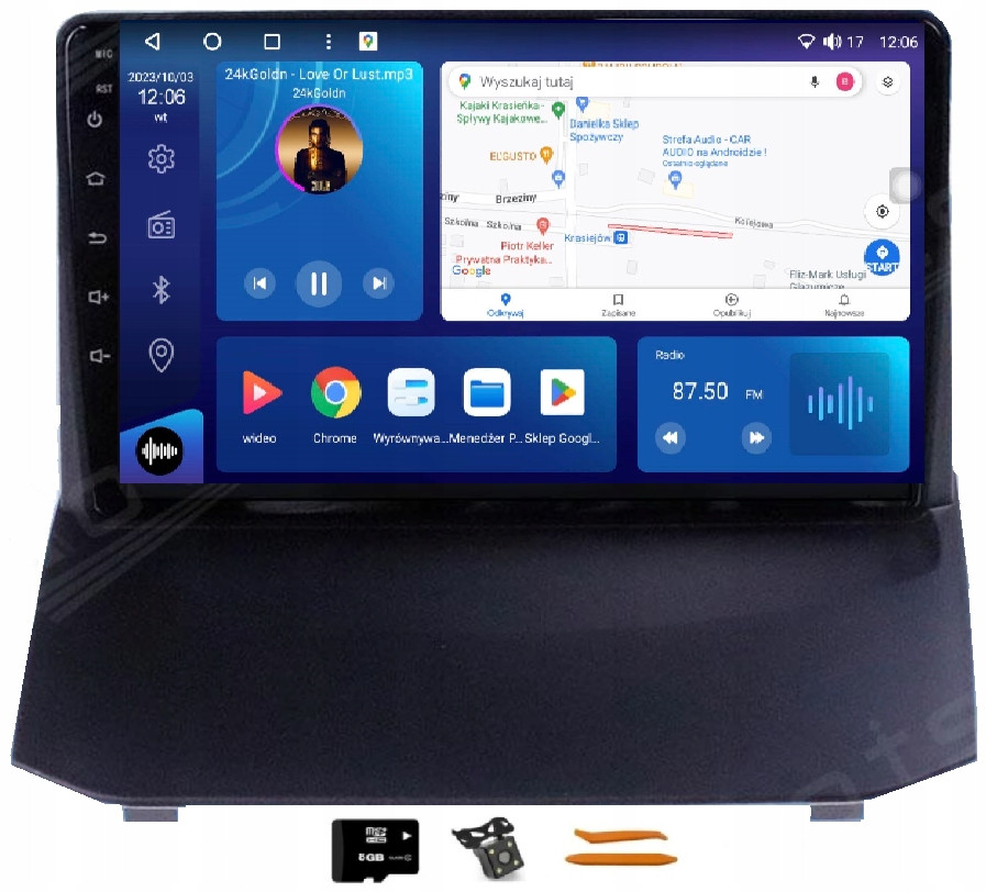 Radio Android Navigace Carplay Qled Ford Fiesta MK7 08-19 Fiesta MK6 08-19