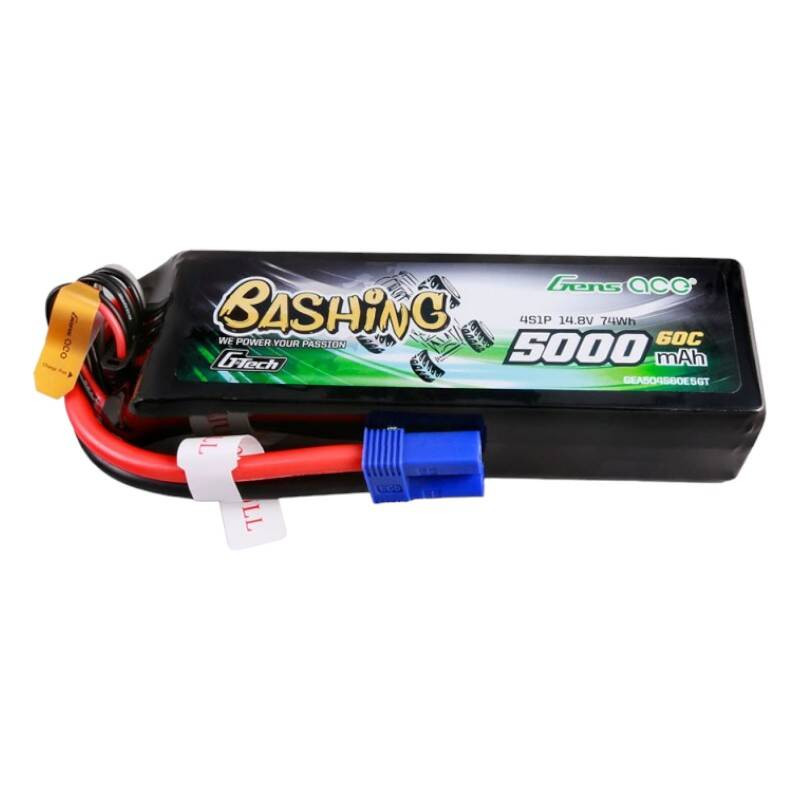 Gens Ace Výkonná Baterie Lipo Baterie 5000MAH 14.8V 4S1P 60C Konektor EC5