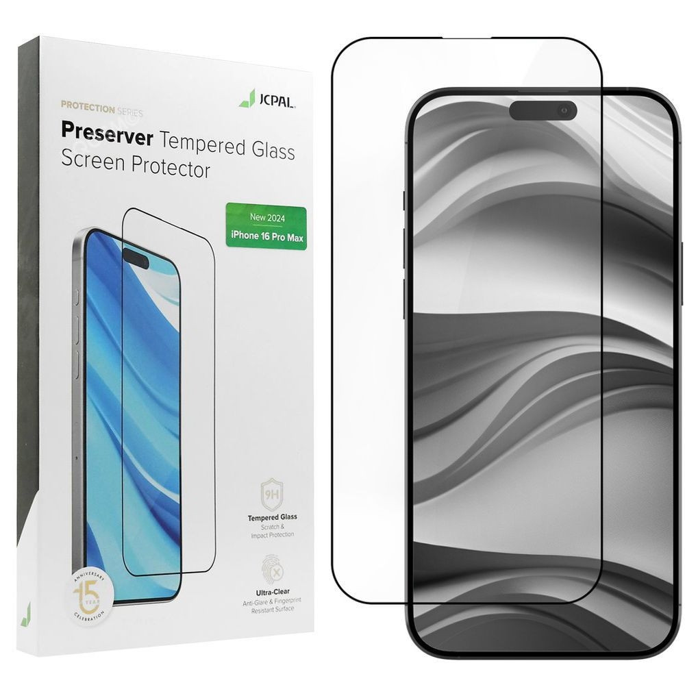 tvrzené sklo Jcpal Preserver Celý pro Apple iPhone 16 Pro Max, rychlé