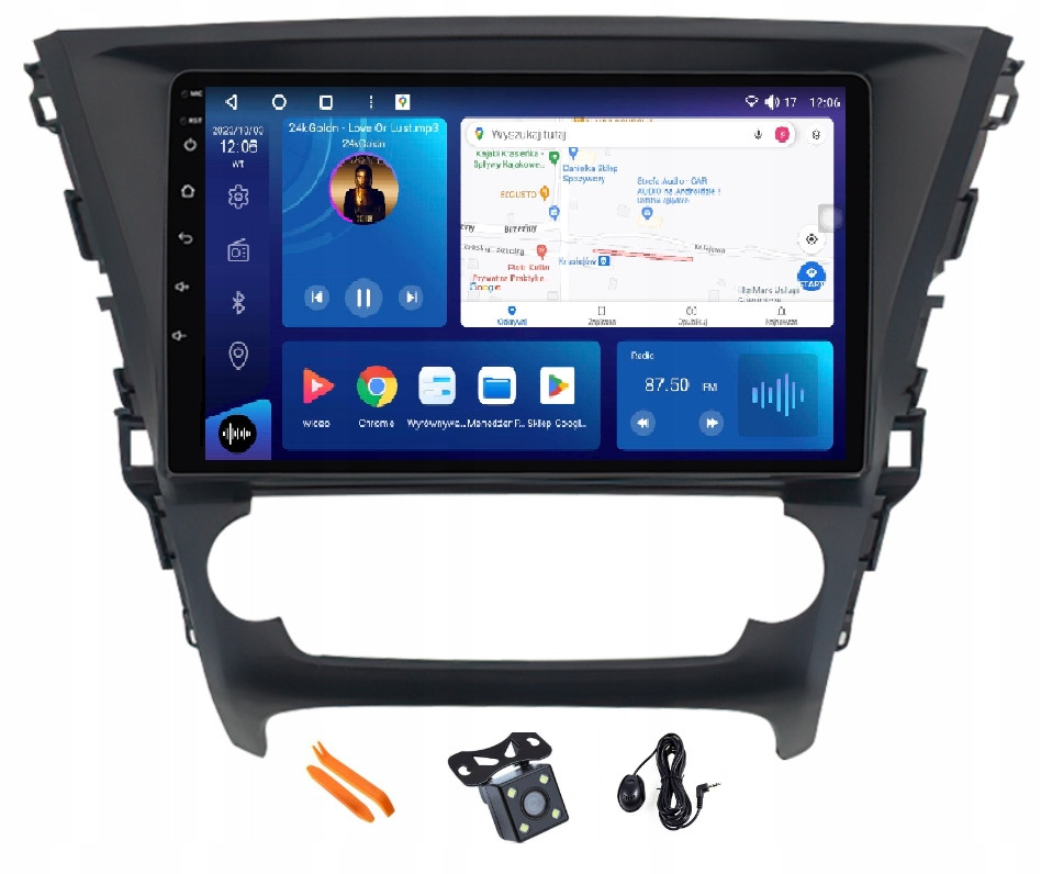 Rádio Android Gps Qled Carplay Toyota Avensis T27 T29 Touring Sports 15-18