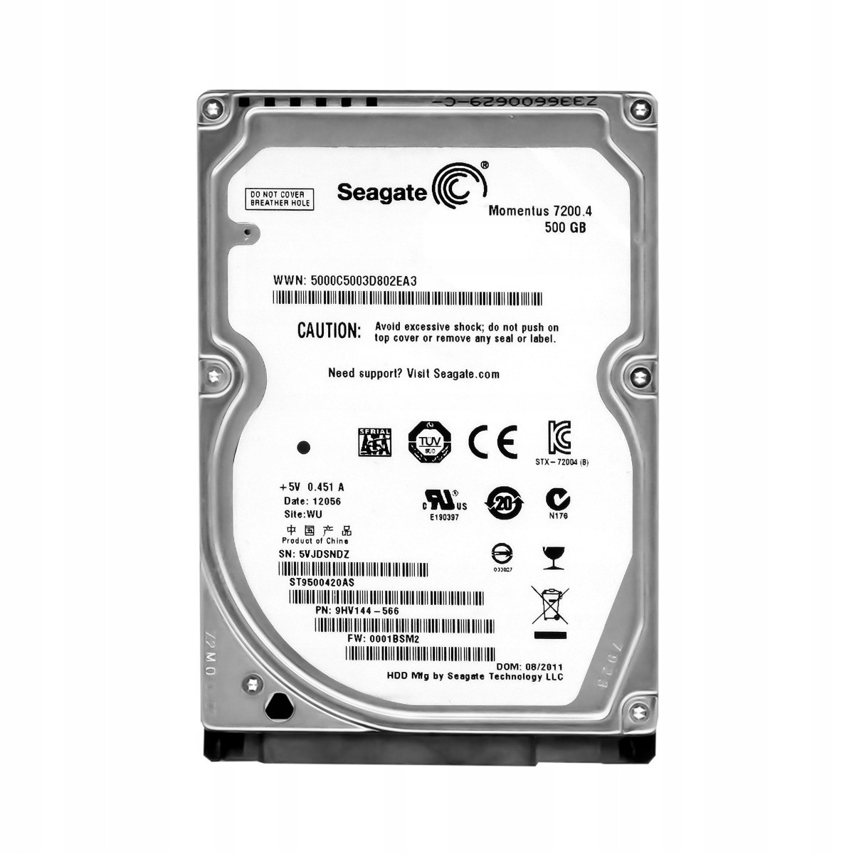 Seagate 500GB 7.2K Sata II ST9500420AS Fw 0001BSM2