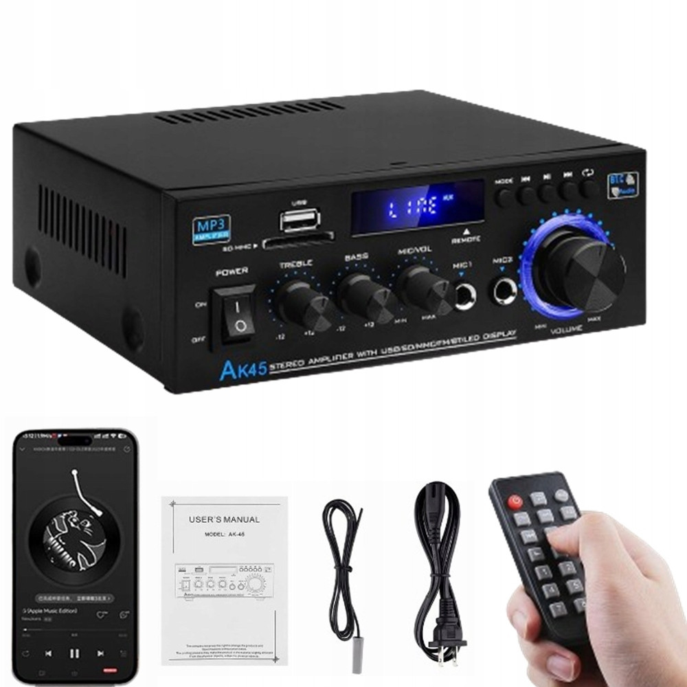 40+40W Hifi Bluetooth 5.0 Stereo Audio Zesilovač