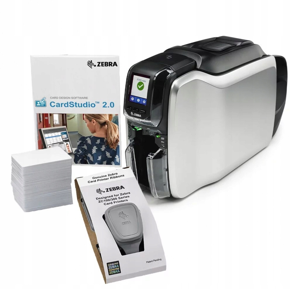 Tiskárna karet Zebra ZC300 jednostranná, Usb, Ethernet, sada Quikcard