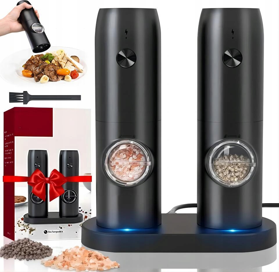 Elektrický Mlýnek Na Pepř A Sůl Sada 2 Ks Vysoká Kvalita