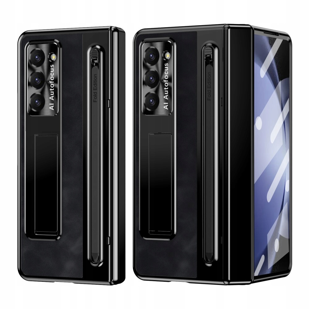 Pouzdro kožené pro Samsung Galaxy Z Fold6 5G, stojánkem, sklem a stylusem