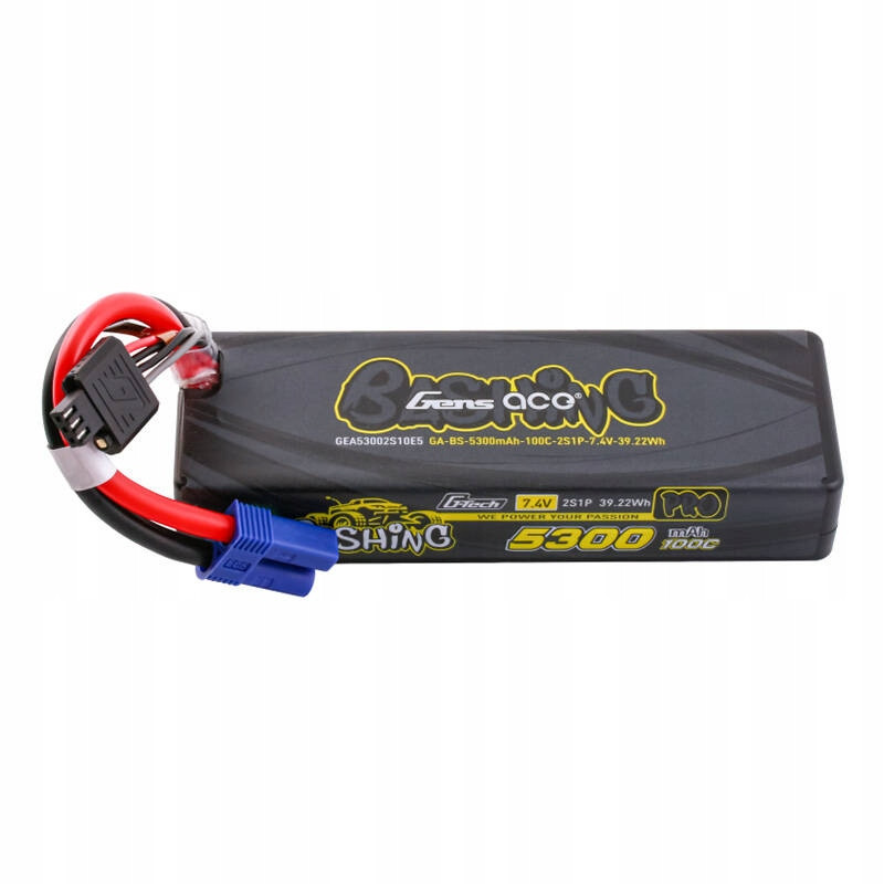 Gens Ace Výkonná Akumulátor Baterie G-tech 5300MAH 7.4V 100C 2S1P Lipo S EC5