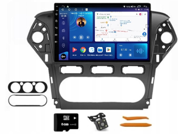 Radio Android Navigace VQ230 Qled Carplay Lte Gps Ford Mondeo 4 MK4 10-14