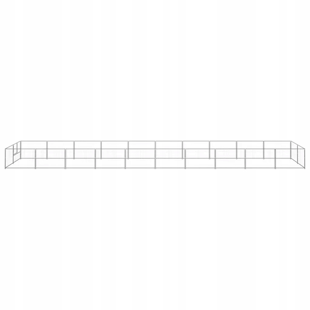 Kotec pro psa, stříbrná, 20 m², ocelová