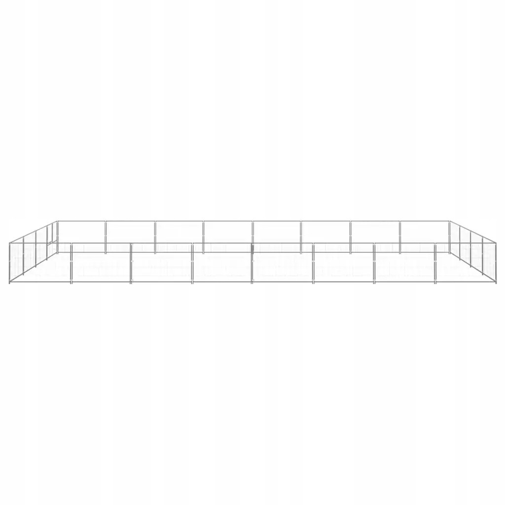 Kotec pro psa, stříbrná, 32 m², ocelová