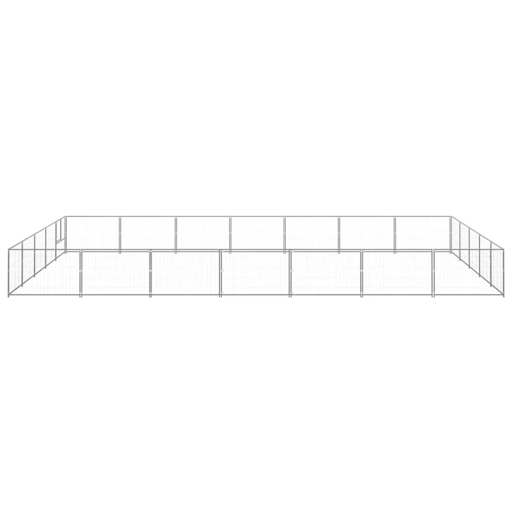Kotec pro psa, stříbrná, 35 m², ocelová