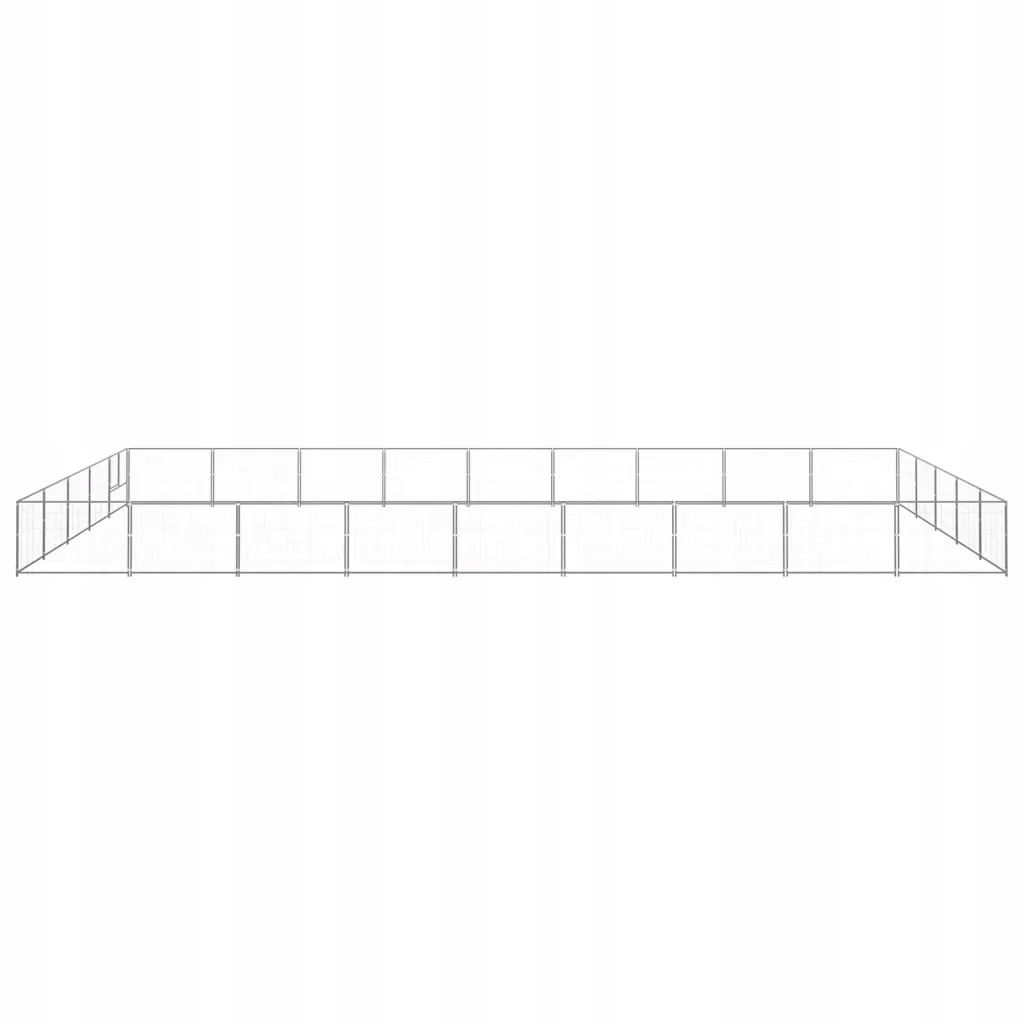 Kotec pro psa, stříbrná, 45 m², ocelová