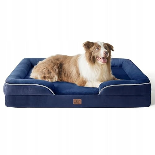 Bedsure Ortopedické pelíšek pro psy 97x71 cm Navyblau