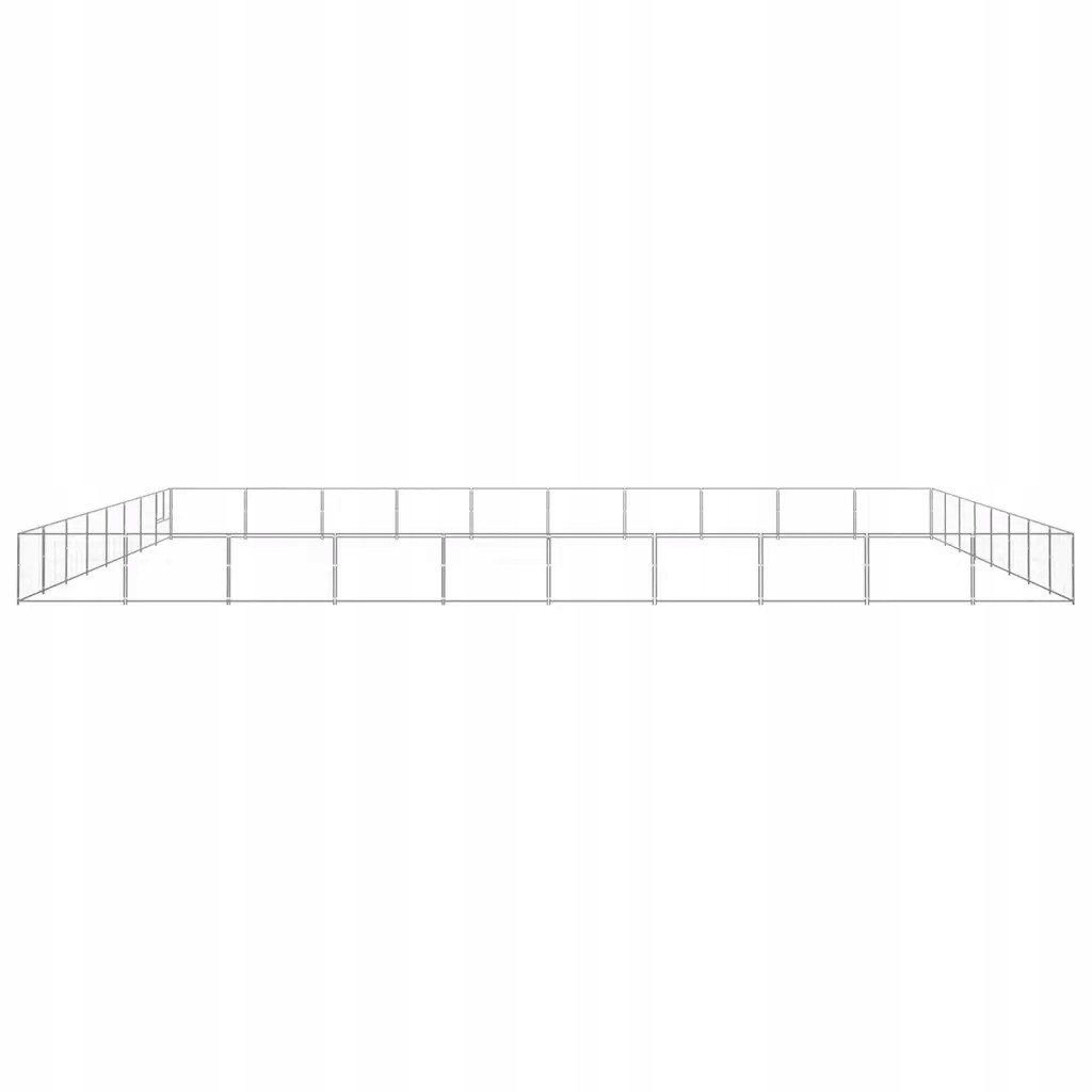 Kotec pro psa, stříbrná, 80 m², ocelová