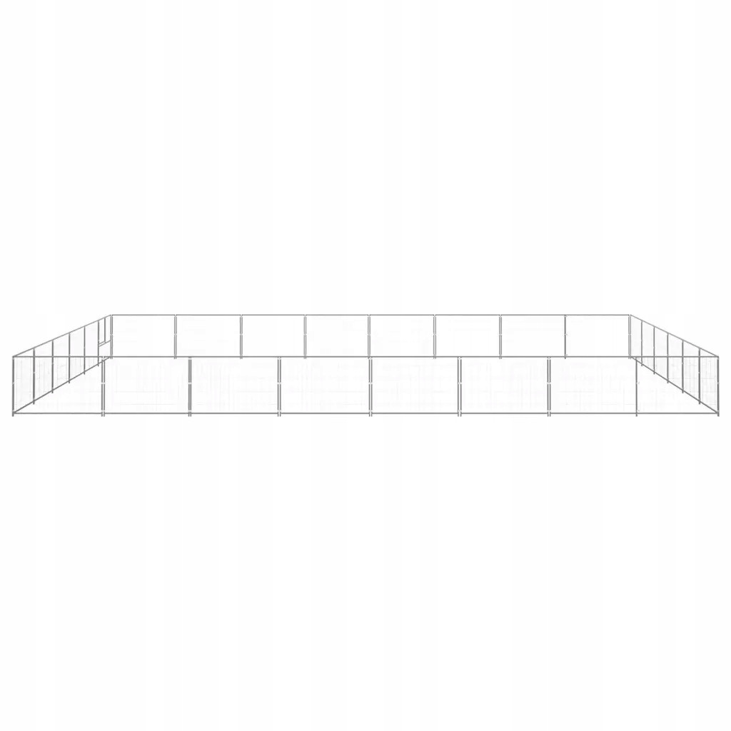 Kotec pro psa, stříbrná, 48 m², ocelová