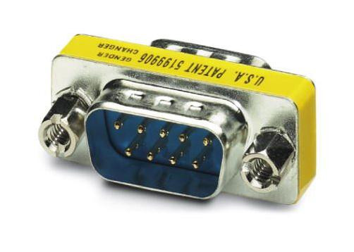 Phoenix Contact 1652651 D Sub Gender Changer, 9P Plug-9P Plug