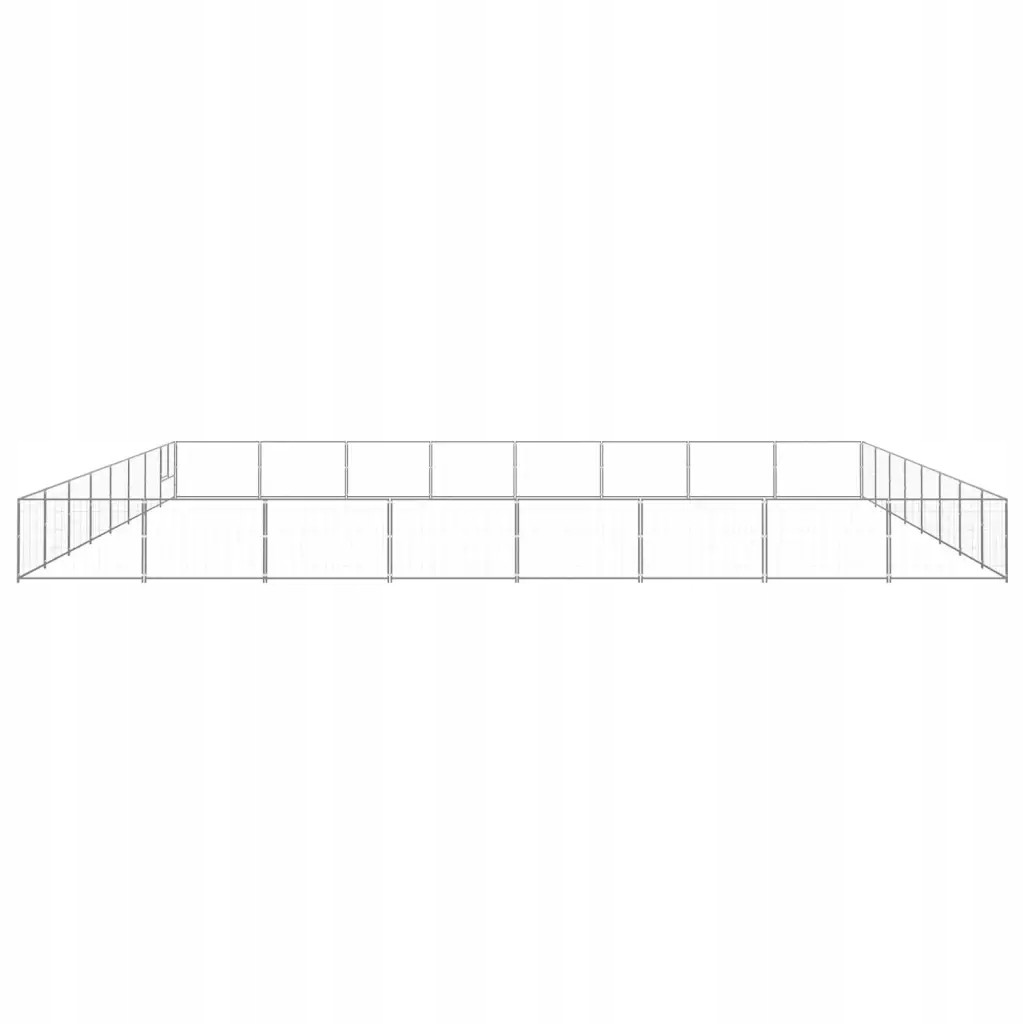 Kotec pro psa, stříbrná, 64 m², ocelová