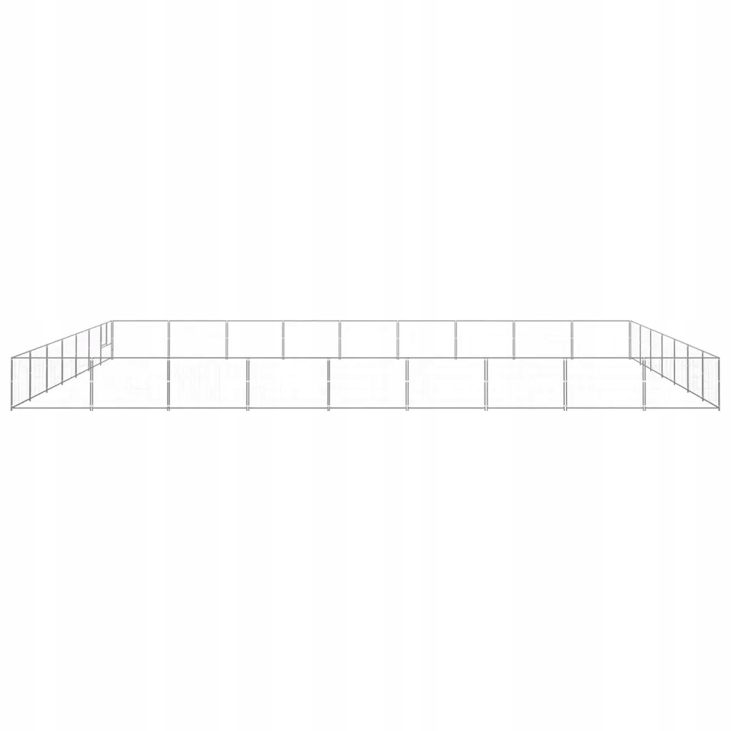 Kotec pro psa, stříbrná, 63 m², ocelová