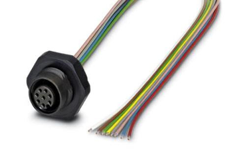 Phoenix Contact 1436369 Sensor Cord, 8P M12 Rcpt-Free End, 500Mm