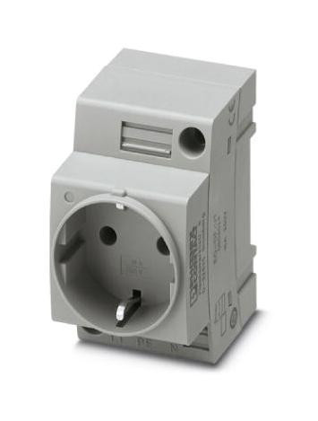 Phoenix Contact 804024 Mains Socket, 2P, 16A, 250V, Din Rail