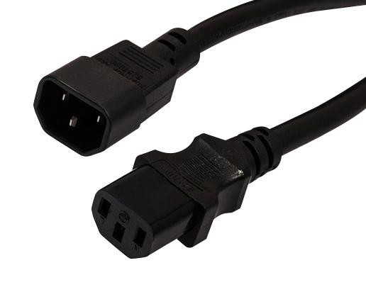 L-Com Ppa00002-03F Heavy Duty Cpu/pdu Power Cord C14 To C13 15 Amp 3Ft 07Ah3258