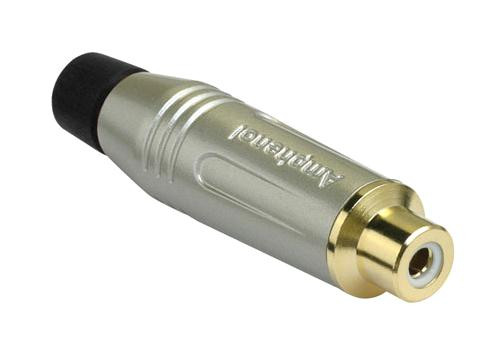 Amphenol Audio Acjr-Sbk Rca Connector, Jack, 2Pos, Satin/black