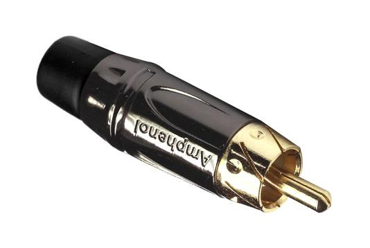 Amphenol Audio Acpl-Cbk Rca Connector, Plug, 2Pos, Black