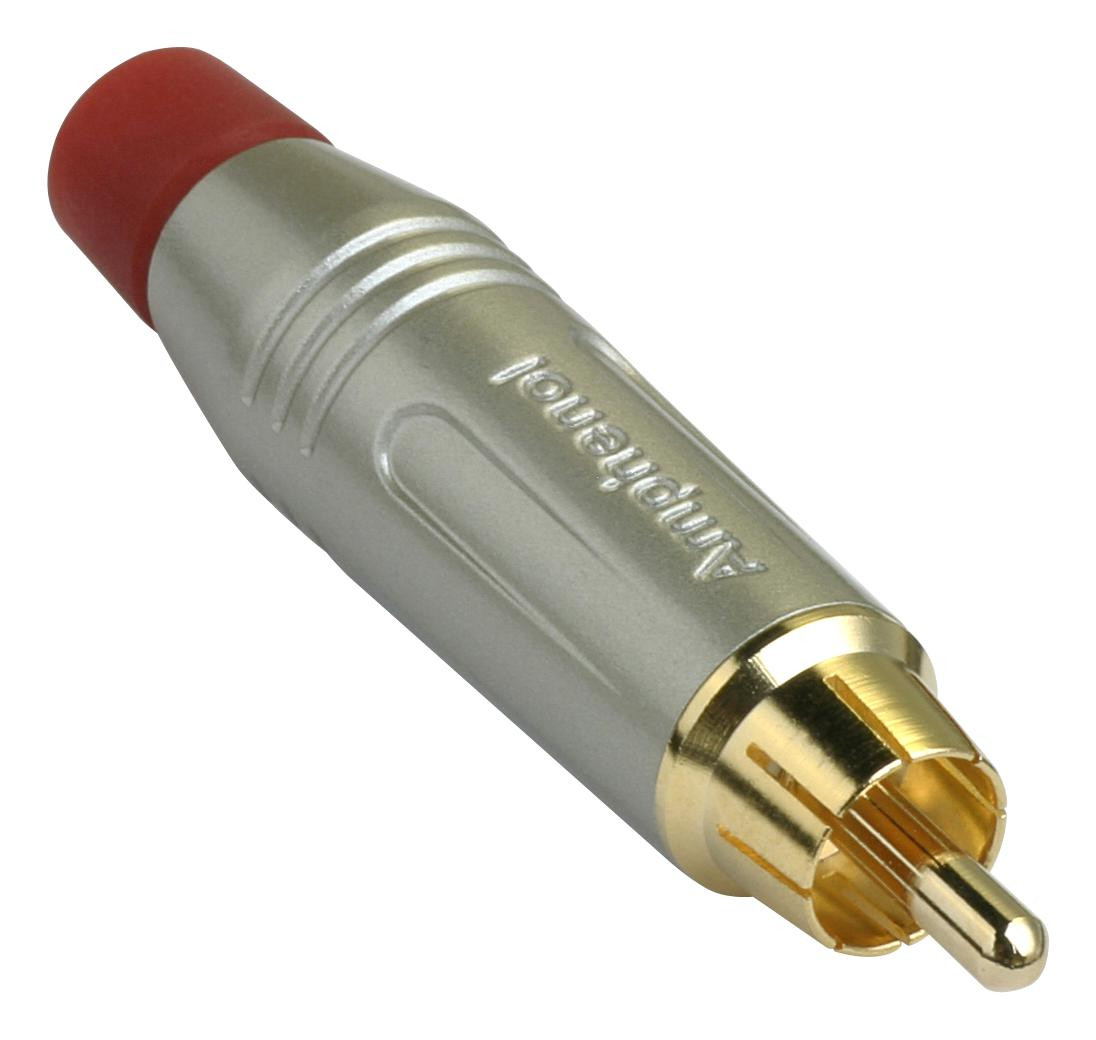 Amphenol Audio Acpr-Srd Rca Connector, Plug, 2Pos, Satin/red