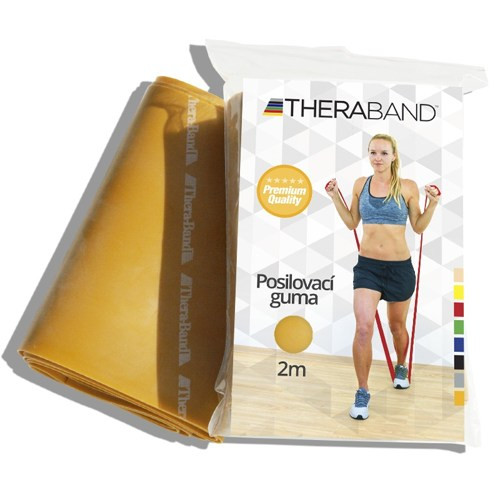 THERABAND Posilovací guma, zlatá, maximálně silná, 2 m