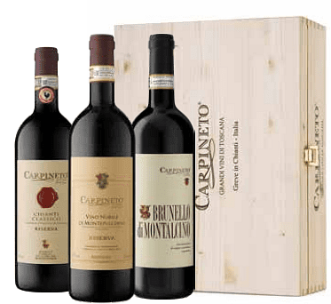 Set 3 ksI Grandi Classici Toscani 3ks Gift Box Carpinetoo 3 x 0,75 l