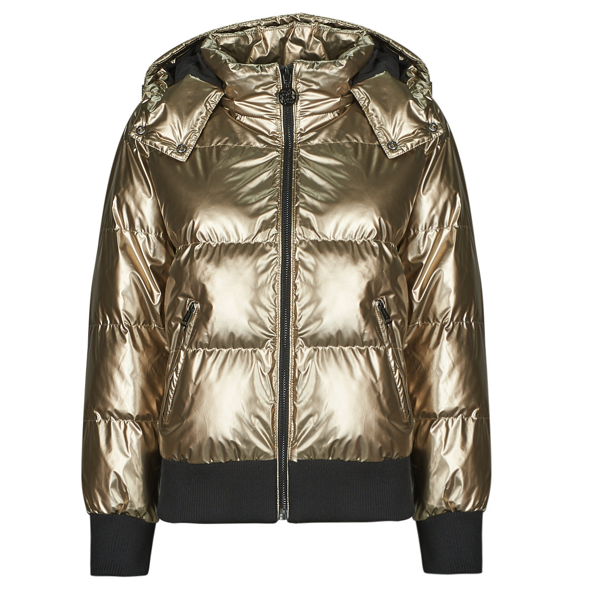 Guess  BICE METALLIC HOODIE PUFFER  Zlatá