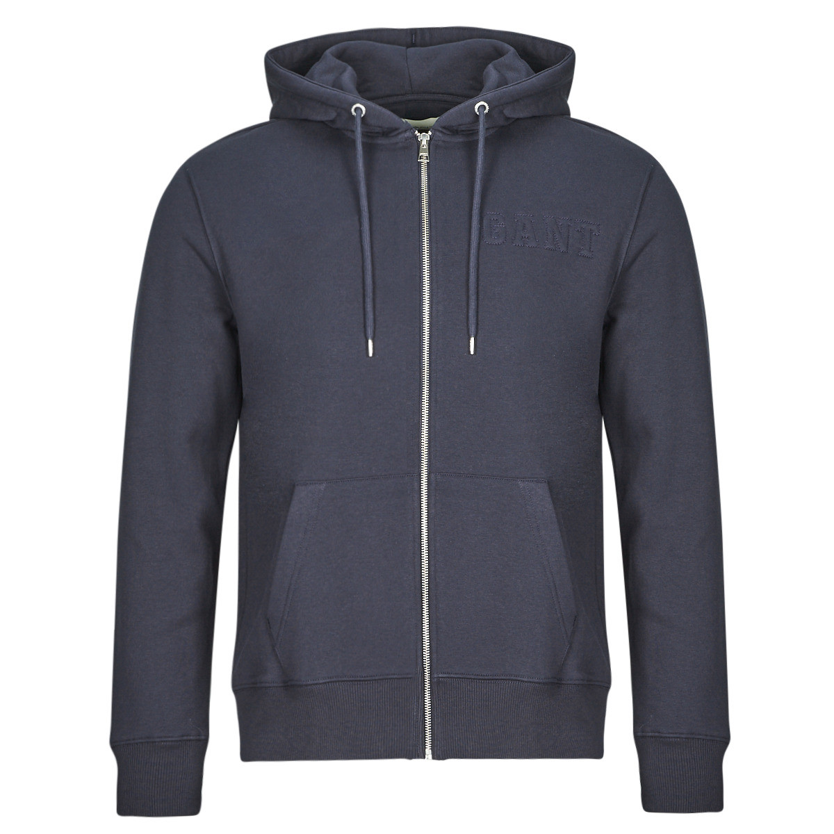 Gant  EMBOSSED FULL-ZIP HOODIE  Tmavě modrá