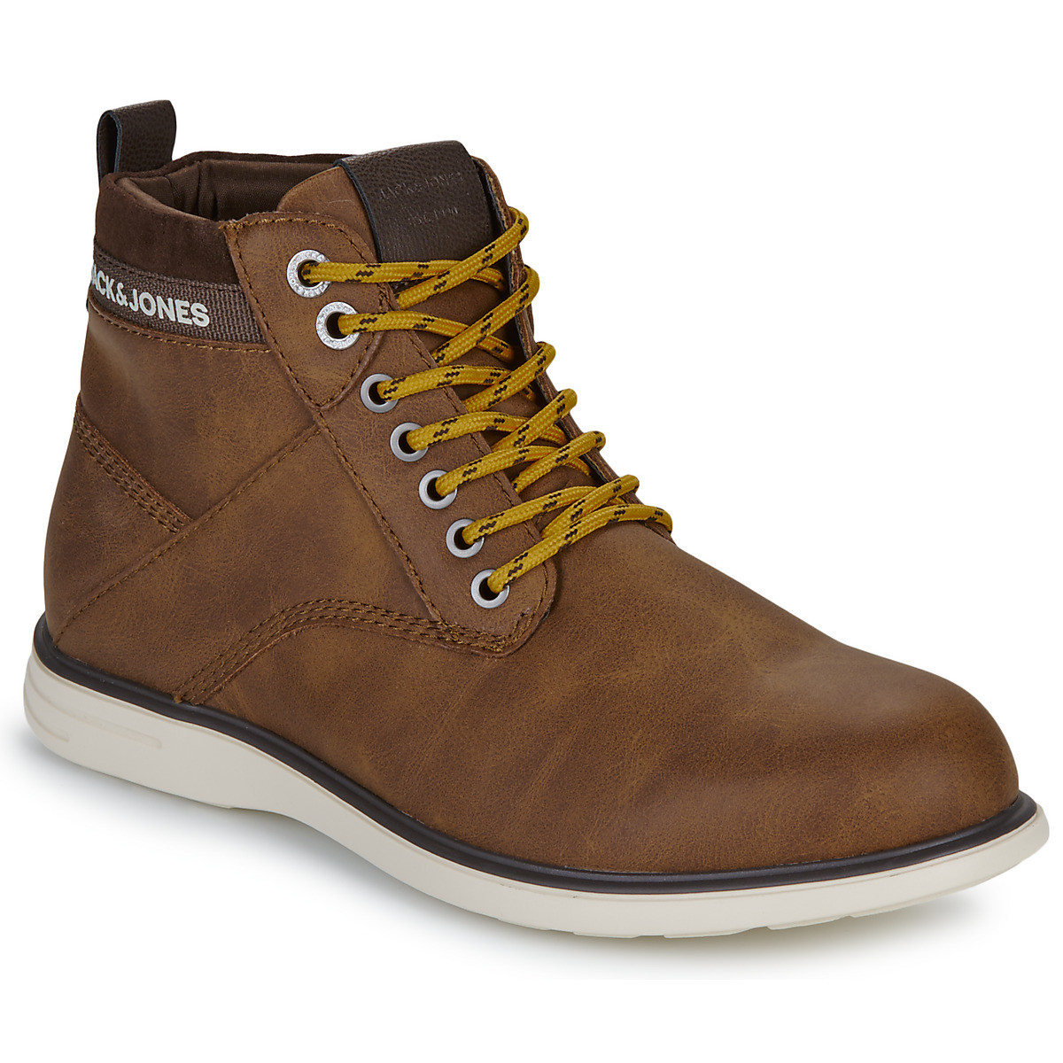 Jack & Jones  JFWDENVER PU COMBO BOOT  Hnědá