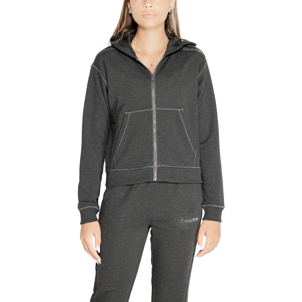 Calvin Klein Sport  PW - ZIP THROUGH 00GWF4J401  Šedá