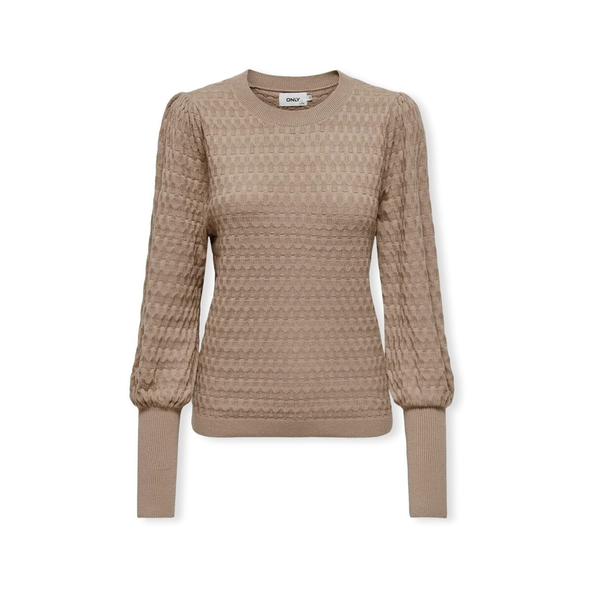 Only  Noos Faye Life Knit - Silver Mink  Béžová